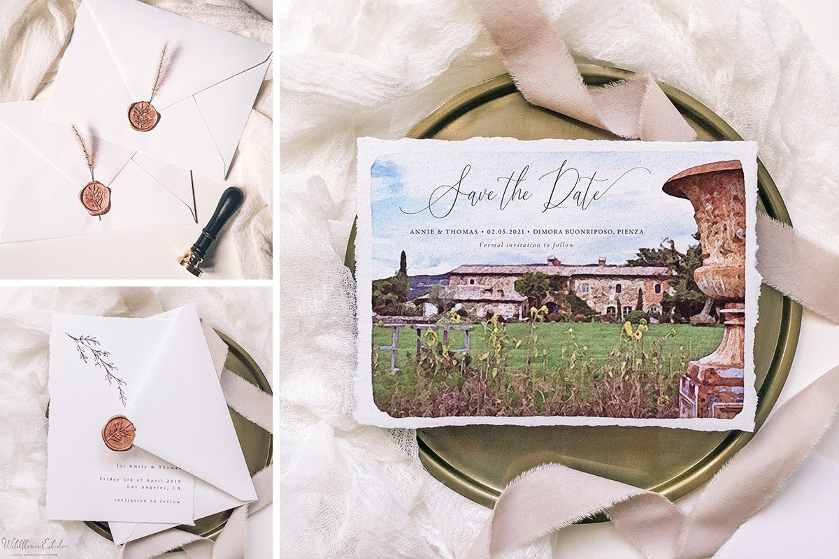 A gorgeous design for a rustic invitation and stationery