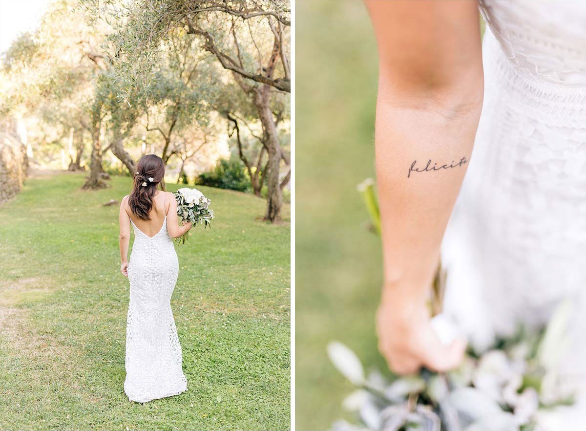 Romantic wedding details in Cinque Terre