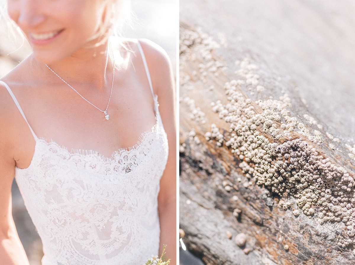 Details of the bride in Vernazza Cinque Terre