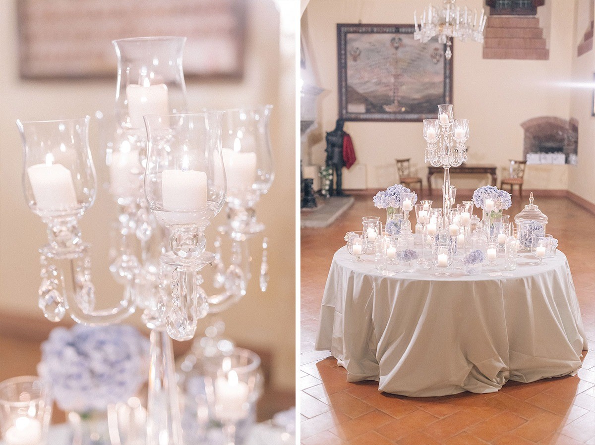 Elegant wedding favor table