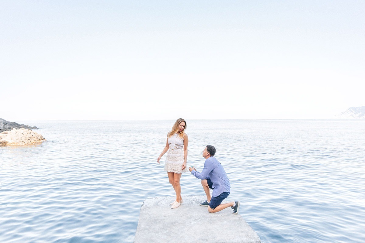 Surprise proposal in Manarola Cinque Terre