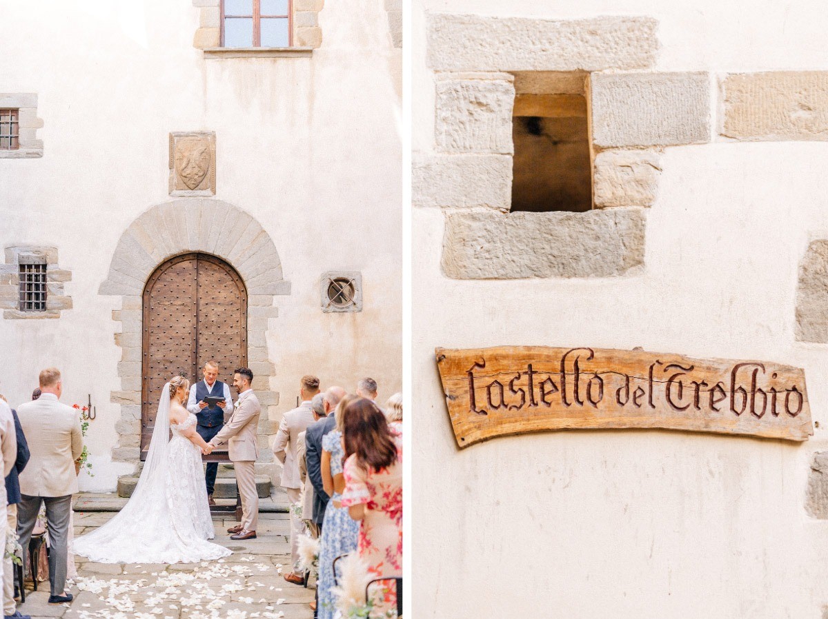 Romantic symbolic ceremony in Castello del Trebbio
